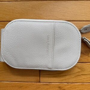 Sole Society Light Gray Textured Crossbody